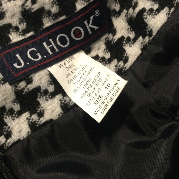 J.G.HOOK herringbone wool skirt 10 - Picture 5 of 5